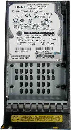 (NOT FOR HOME PC!) QR496A HP 900GB 10K SAS 6G 2 port 2.5" Hard Drive 727290-002 697389-001