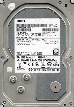 Hitachi HGST HDN724040ALE640 0F22408 3.5" SATA Hard Drive 4TB