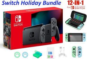 2021 Nintendo Switch with Gray Joy-Con 32GB Holiday Bundle