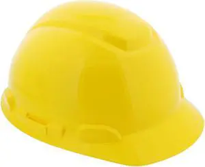 3M H-702P Hard Hat, Yellow H-700 Series Hard Hat with 4-Point Pinlock Suspension