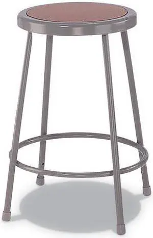 Industrial Stool, 30", Brown/Gray Seat