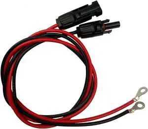 Solinba Solar Panel Extension Cable Adaptor 1 pairs of M/F MC4 Connector + 2pcs Copper Terminals 3m length