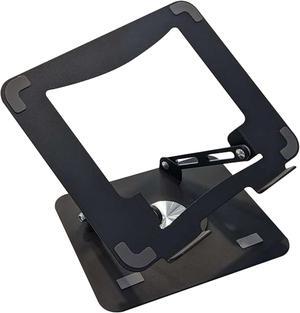 Swivel Laptop Stand for Desk – Adjustable Laptop Stand for Desk 360 Rotation – Raise, tilt, Rotate, Cool laptops with This Ergonomic Laptop Riser for Desk ipad Stand Laptop Cooling pad (Black)