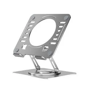 Adjustable Swivel Laptop Stand for Desk - 360° Rotating Steel Laptop Riser with Height & Tilt, Fits up to 16 Inches Adjustable Swivel Laptop Stand for Desk - 360° Rotating Steel Laptop Riser with Height & Tilt, Fits up to 16 Inches