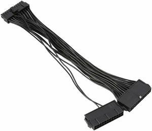 24-pin to Dual 24-pin ATX Power Supply Connector Splitter Dual-PSU ATX Adapter 18AWG, 30CM/12INCH, for ATX Motherboard