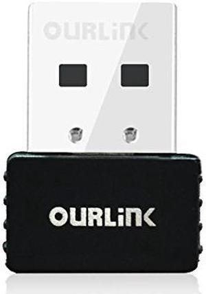 OURLINK 600Mbps 11AC USB 2.0 2.4G/5.8G Dual Band Wireless WiFi Adapter Receiver Wireless-N Network Card