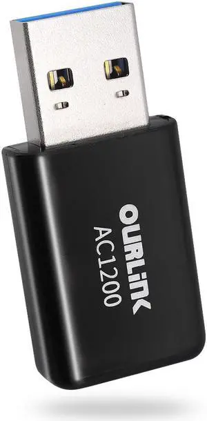 OURLiNK USB WiFi Adapter 1200Mbps USB 3.0 Wireless Network WiFi Dongle Mini Compact Size for Laptop/Mac,Dual Band 2.4G/5G 802.11ac,Support Windows 10/8/8.1/7/Vista/XP/2000,Mac 10.4-10.13 (Mini Size)