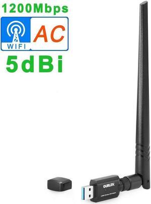 OURLINK AC1200 1200mbps mini Dual Band Wireless USB Adapter 2.4GHz 300Mbps/5Ghz 867Mbps with  5dbi High Gain Antenna