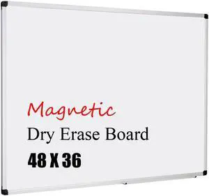 48x36-Inch Magnetic Dry Erase Whiteboard Board with Aluminum Frame …