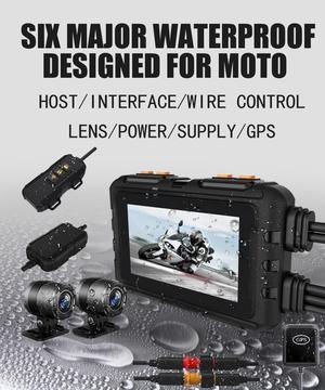 New MT28 Motorcycle Dash Cam GPS WiFi Camera with Touch Screen Dual 1080P Lens Bike Recording DVR Waterproof Cámara moto