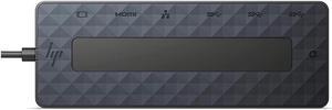 HP Universal USB-C Multiport Hub, HDMI Port, RJ45 Ethernet Port, DisplayPort 1.2 Ports, Supports 4K Dual Outputs, USB-A, 3.2 Ports, USB-C Passthrough (Model Number: 50H55AA-AAAAAA)