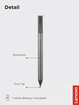 Lenovo USI Pen for select Yoga, IdeaPad Laptops. Chrome OS Support, 4,096 Levels of Pressure Sensitivity - GX81B10212