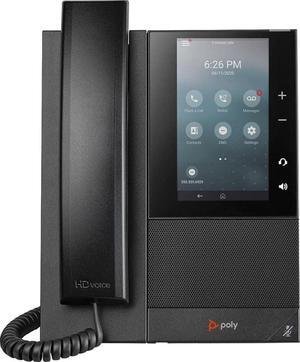 Poly CCX 500 IP Phone with Handset (Polycom) - Open SIP - Acoustic Fence and NoiseBlockAI Technologies - 5' Multi-Touch LCDDisplay - Integrated Bluetooth and USB Headset Ports - Works w/Zoom & More