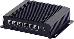 Partaker Firewall Appliance Fanless Mini PC Intel Core i5 8265U 6 LAN 211AT Gigabit Ethernet 4*Usb 3.0 HD RS232 COM Firewall Router pfSense Minipc 16GB Ram 128GB SSD