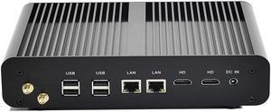 Fanless Mini PC, Mini Desktop Computer, HTPC, Intel Core I7 4500U/4650U, Partaker B2, Windows 11 Pro, 2 x HDMI, 2 x LAN, 4 x USB3.0, 4 x USB2.0, Optical, 8GB RAM 256GB SSD