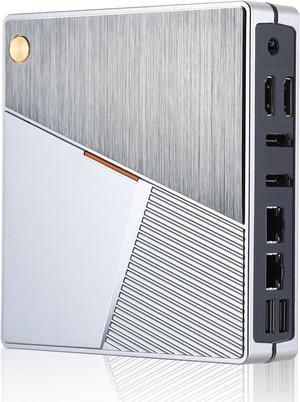 Partaker Mini PC, Desktop Computer, HTPC, Windows 11 Pro or Linux Ubuntu, N100, GF4, 2 x HDMI, 2 x DP, 2 x LAN, 6 x USB, Type-C, 8G RAM, 256G SSD