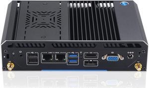 Partaker Mini PC, Industrial PC, Desktop Computer, Windows 11 Pro or Linux Ubuntu, I7 1185G7, GF5, DP, HDMI, VGA, 2 x LAN, 1 x RJ11, 4 x COM, 4 x USB, 8G RAM, 256G SSD - OEM