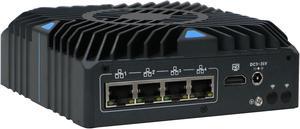 Partaker Micro Firewall Appliance, Mini Firewall PC, OPNsense, VPN, Industrial Mini PC, I7 10810U, C2, 4 x I210 I211 LAN, 2 x COM, HD, TPM2.0, 9-36V, 8G RAM, 128G SSD