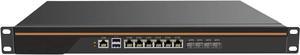 Partaker 1U Firewall Appliance, Network Firewall Hardware, OPNsense, VPN, Router PC, Denverton Atom C3758, R6, 6 x 1GbE LAN, 4 x SFP+ X553 10GbE, 8G RAM, 128G SSD
