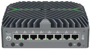 Partaker Micro Firewall Appliance, Firewall Mini PC, OPNsense, VPN, Industrial Mini PC, Ultra 5 125U, H11, 8 x 2.5G Lan, DP, HD, Type-C, RJ45 COM, DC 12V, 8G RAM, 128G SSD