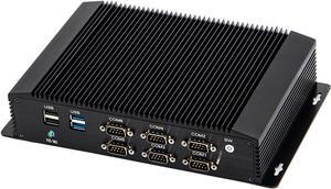 Partaker Industrial PC, Fanless Mini PC, IPC, Windows 11 or Linux Ubuntu, 4G, WOL, Watchdog Supported, I7 7510U 7560U, I27, 2 x LAN, GPIO, 6 x COM RS232 422 485, 8G RAM, 128G SSD