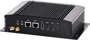 Partaker Fanless Industrial Computer, IPC, Mini PC, Windows 11, Intel N-95, I1, 2 x USB2.0, 2 x USB3.0, 2 x COM, 2 x LAN, DP, 2 x HDMI, 8G RAM 256G SSD