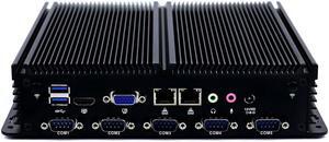 Fanless Industrial PC Rugged Computer IPC Mini PC Windows 10 Pro/ Linux with Intel Core I3 4010U 6 COM Dual LAN 3G 4G WiFi Support SIM Slot 4G RAM 500G HDD Partaker I17