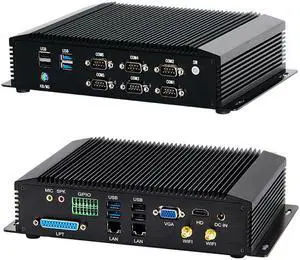 Partaker Fanless Industrial PC,Mini Desktop Computer with Intel Core i5 7200U Dual Core CPU, 4GB Ram 128GB SSD,6xCOM, 4xUSB 3.0, 4xUSB 2.0, 2xLAN, GPIO, LPT, HD Port, VGA, Wi-Fi, PS/2,Windows 10 Pro Partaker Fanless Industrial PC,Mini Desktop Computer with Intel Core i5 7200U Dual Core CPU, 4GB Ram 128GB SSD,6xCOM, 4xUSB 3.0, 4xUSB 2.0, 2xLAN, GPIO, LPT, HD Port, VGA, Wi-Fi, PS/2,Windows 10 Pro