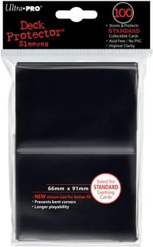 Deck Protector Sleeves: 100 Black