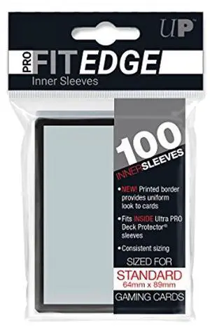 100 Ultra Pro Standard Pro Fit Edge Black Sleeves (100 Count Pack)