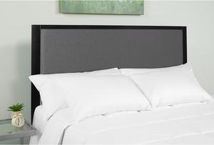 Melbourne Metal Upholstered King Size Headboard in Dark Gray Fabric