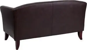 Flash Furniture 111-2-BN-GG Hercules Imperial Series Leather Love Seat, Brown/Cherry