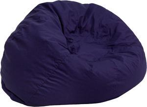 Small Solid Navy Blue Kids Bean Bag Chair