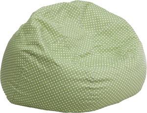 Small Green Dot Bean Bag Chair for Kids and Teens