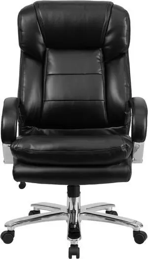 Big & Tall Office Chair | Black LeatherSoft Swivel Executive Desk Chair with Wheels