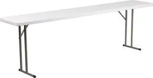 18''W x 96''L Granite White Plastic Folding Training Table