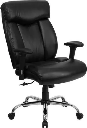 HERCULES Series Big & Tall 400 lb. Rated Black Leather Executive Swivel Chair with Full Headrest and Arms