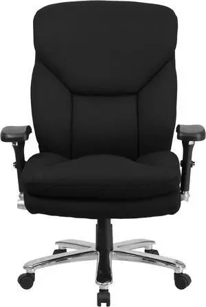 HERCULES Series 24/7 Intensive Use Big & Tall 400 lb. Rated Black Fabric Executive Ergonomic Office Chair with Lumbar Knob