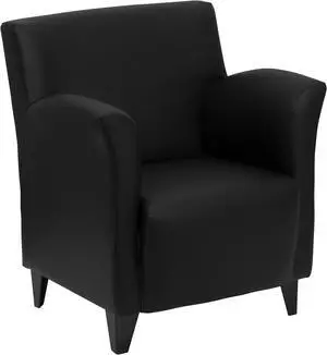 HERCULES Roman Series Black Leather Lounge Chair