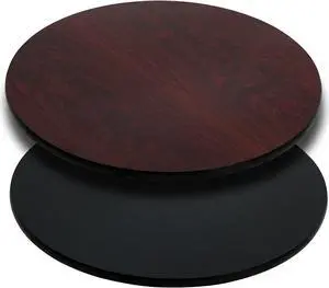 Flash Furniture 24" Round Table Top with Black or Mahogany Reversible Laminate Top