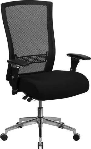 Flash Furniture HERCULES Series Ergonomic Fabric/Mesh Swivel 24/7 Intensive Use Multifunction Office Chair Black (GOWY85H)