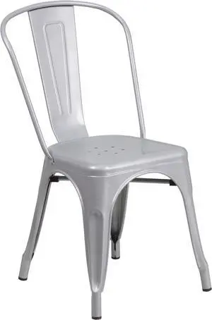 Flash Furniture Metal Chair, Silver