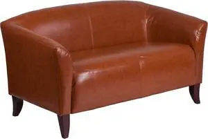 HERCULES Imperial Series Cognac LeatherSoft Loveseat
