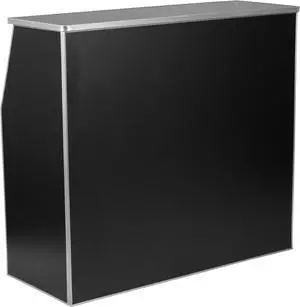 4' Black Laminate Foldable Bar