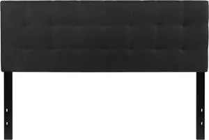 Flash Furniture Bedford Tufted Upholstered Queen Size Headboard in Black Fabric