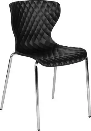 Lowell Contemporary Design Black Plastic Stack Chair