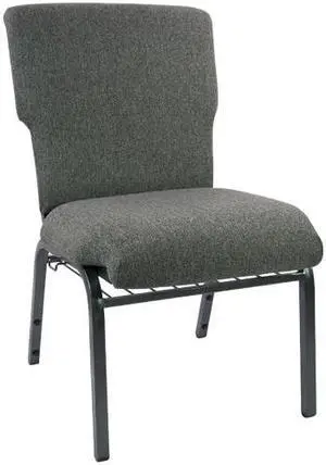 Advantage Charcoal Gray Discount Church Chair - 21 in. Wide