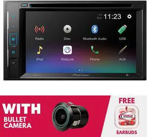 Pioneer AVH-241EX 6.2 Inch Digital Media & DVD Receiver w/ Backup Bullet Camera