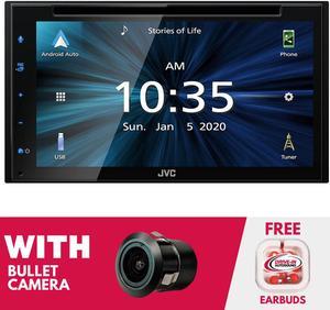 JVC KW-V66BT 6.8" DVD Receiver w/ Apple CarPlay/Android Auto & Bullet Camera