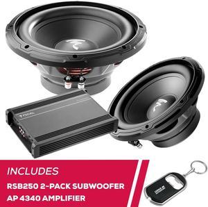 Focal RSB-250 10" Dual 4-Ohm Voice Coil Subwoofer and AP 4340 4-channel Amplifier